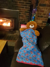 Load image into Gallery viewer, Happy Dragons! (Blue and Pink) Sleeping Bag